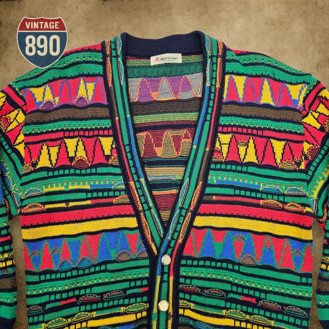 [F] ANDRE LUCIANO 안드레 루치아노 VTG 90s 가디건 상품이미지2