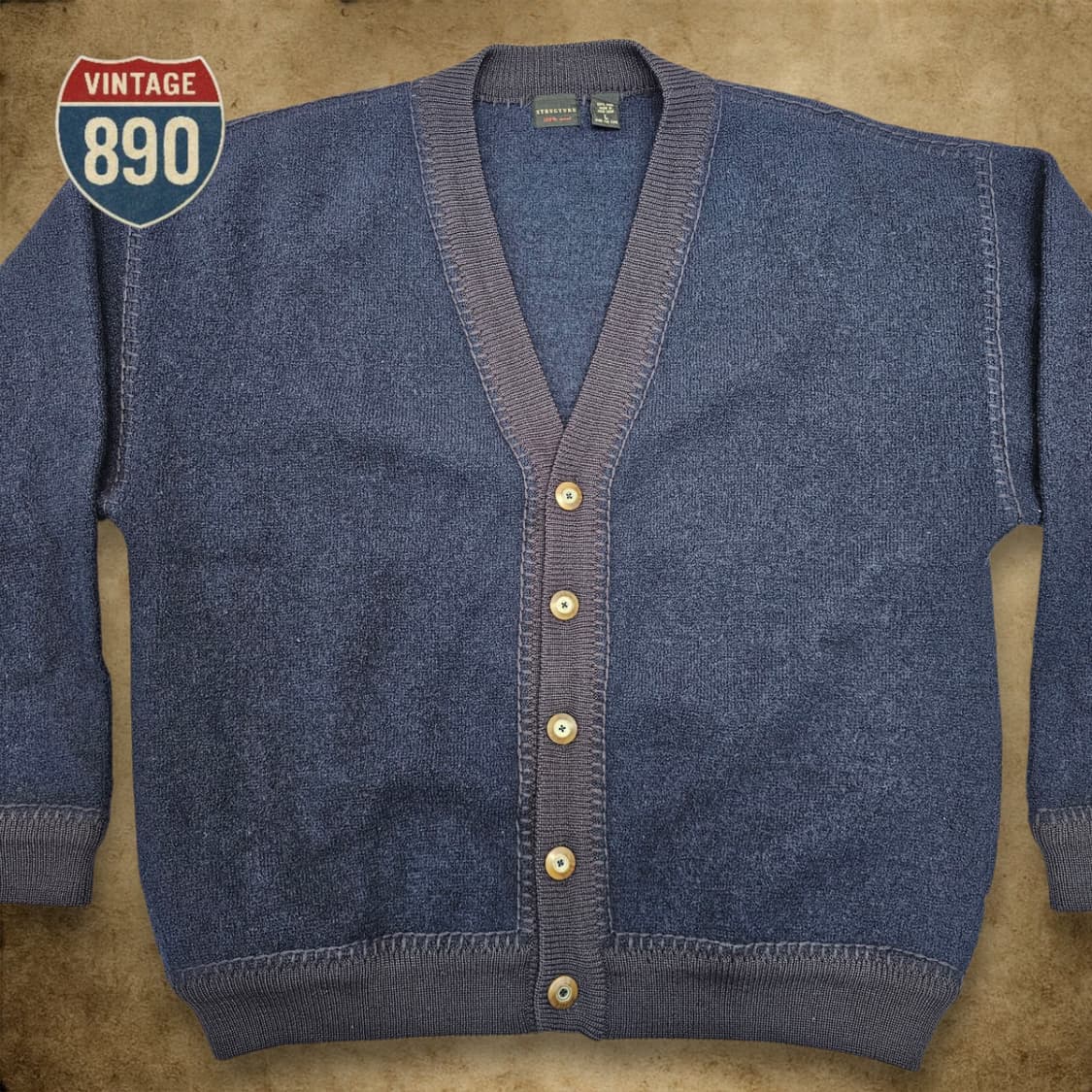 [L] STRUCTURE 스트럭쳐 VTG 90s 오버핏 니트 가디건 상품이미지2