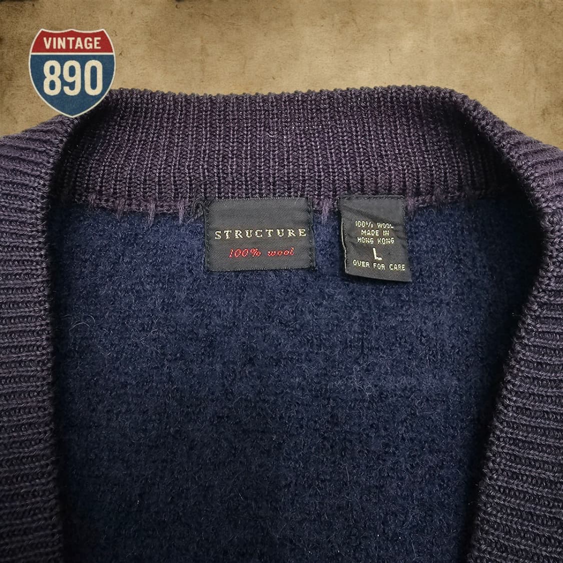 [L] STRUCTURE 스트럭쳐 VTG 90s 오버핏 니트 가디건 상품이미지3