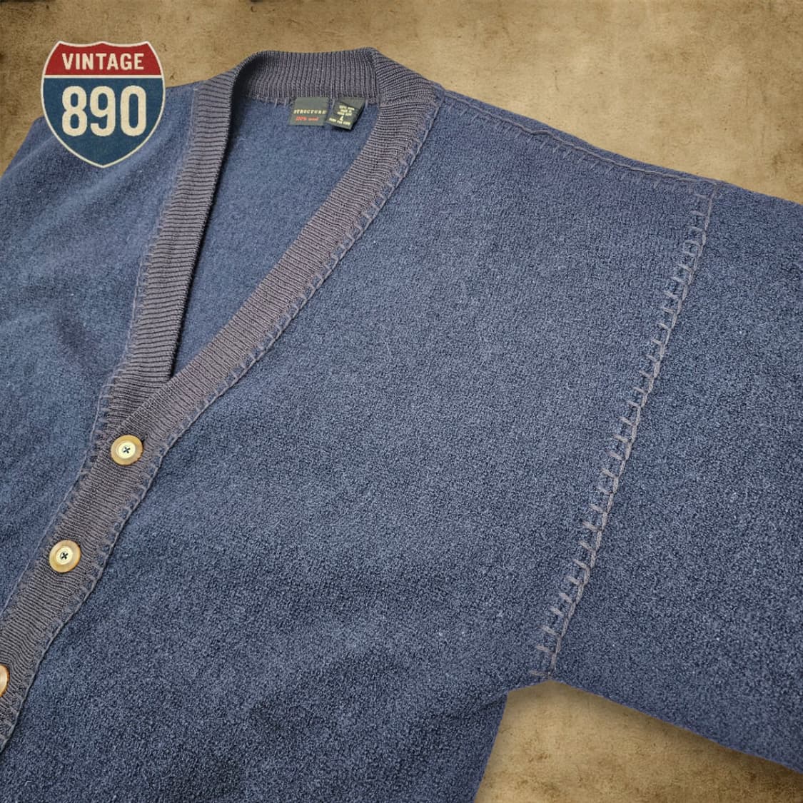 [L] STRUCTURE 스트럭쳐 VTG 90s 오버핏 니트 가디건 상품이미지4