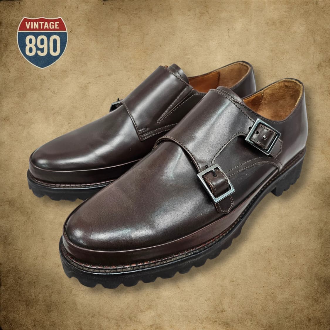 [265] 새제품 스테파노로시 더블몽크 로퍼 더비슈즈 상품이미지1