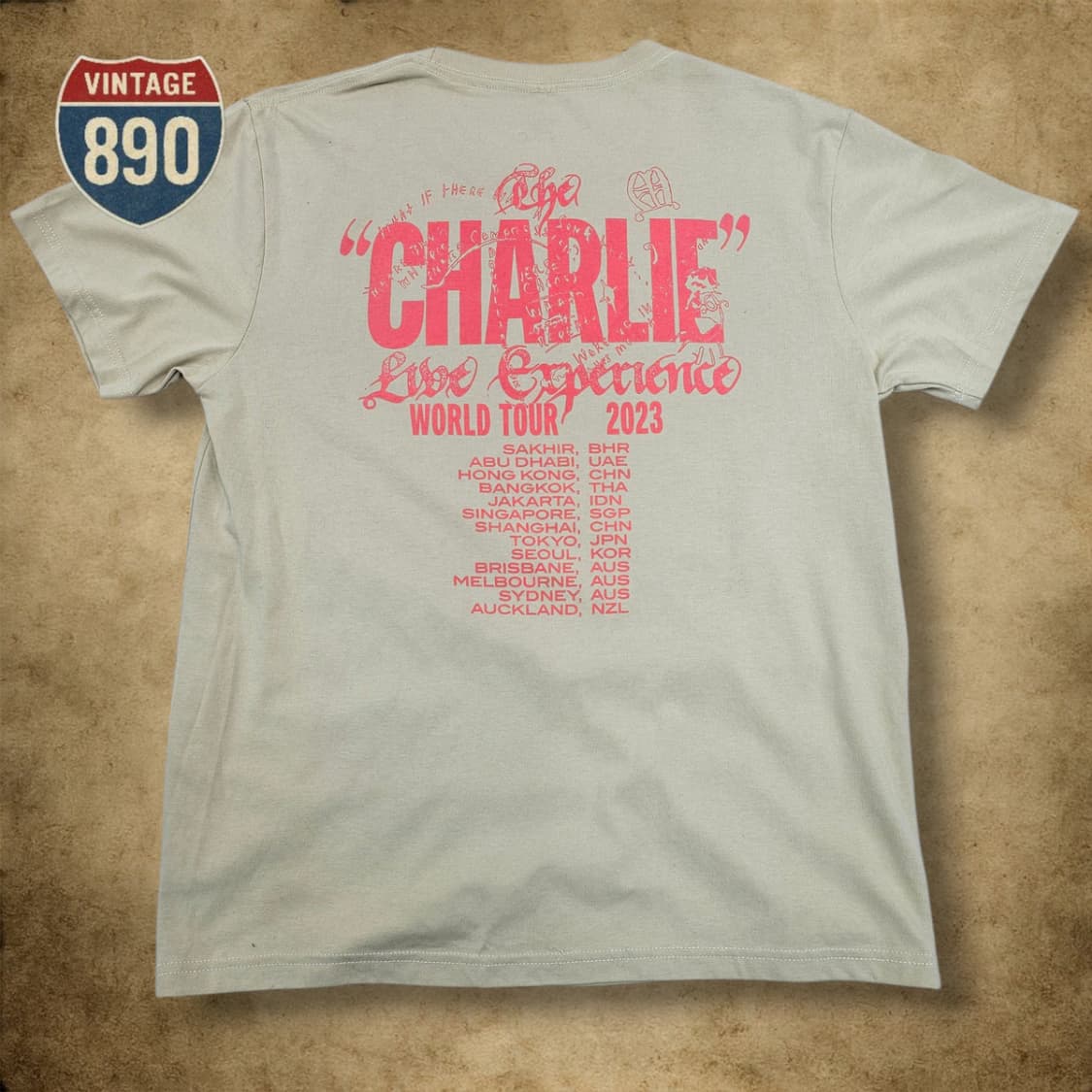 [XL] 찰리 푸스 월드 투어 밴드 반팔 티셔츠 상품이미지5