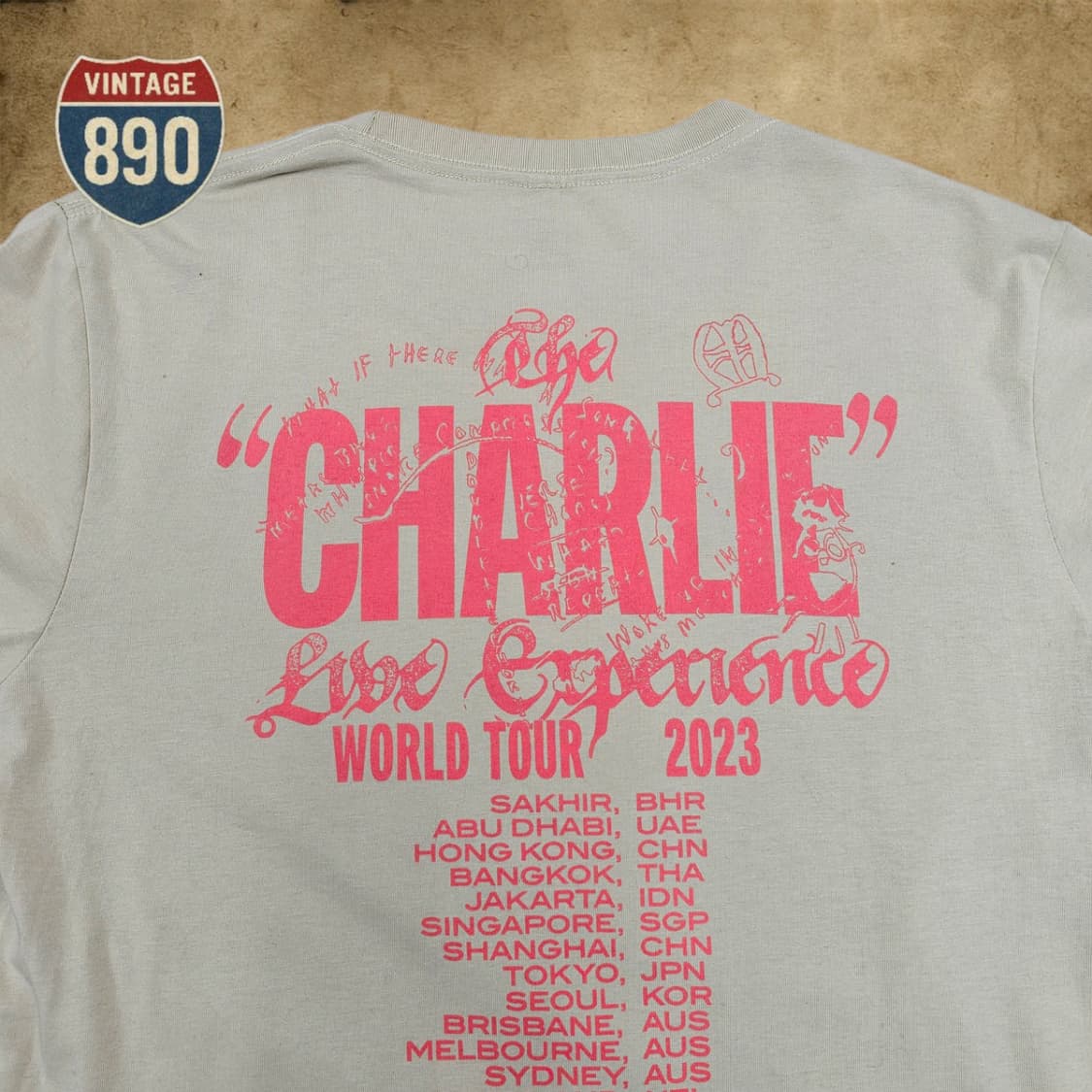 [XL] 찰리 푸스 월드 투어 밴드 반팔 티셔츠 상품이미지6