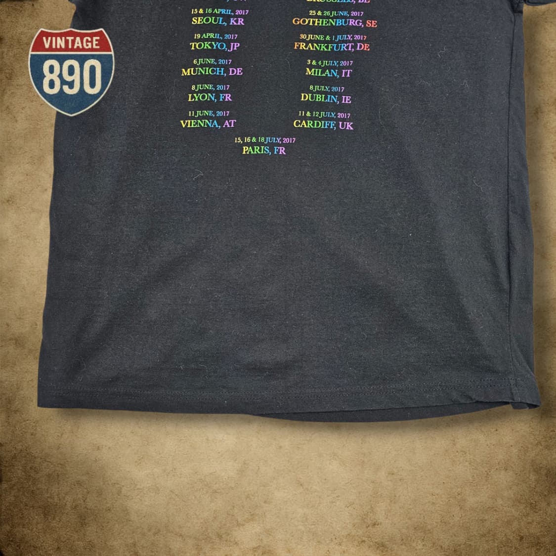 [S] 콜드플레이 2017 월드투어 반팔 티셔츠 상품이미지10