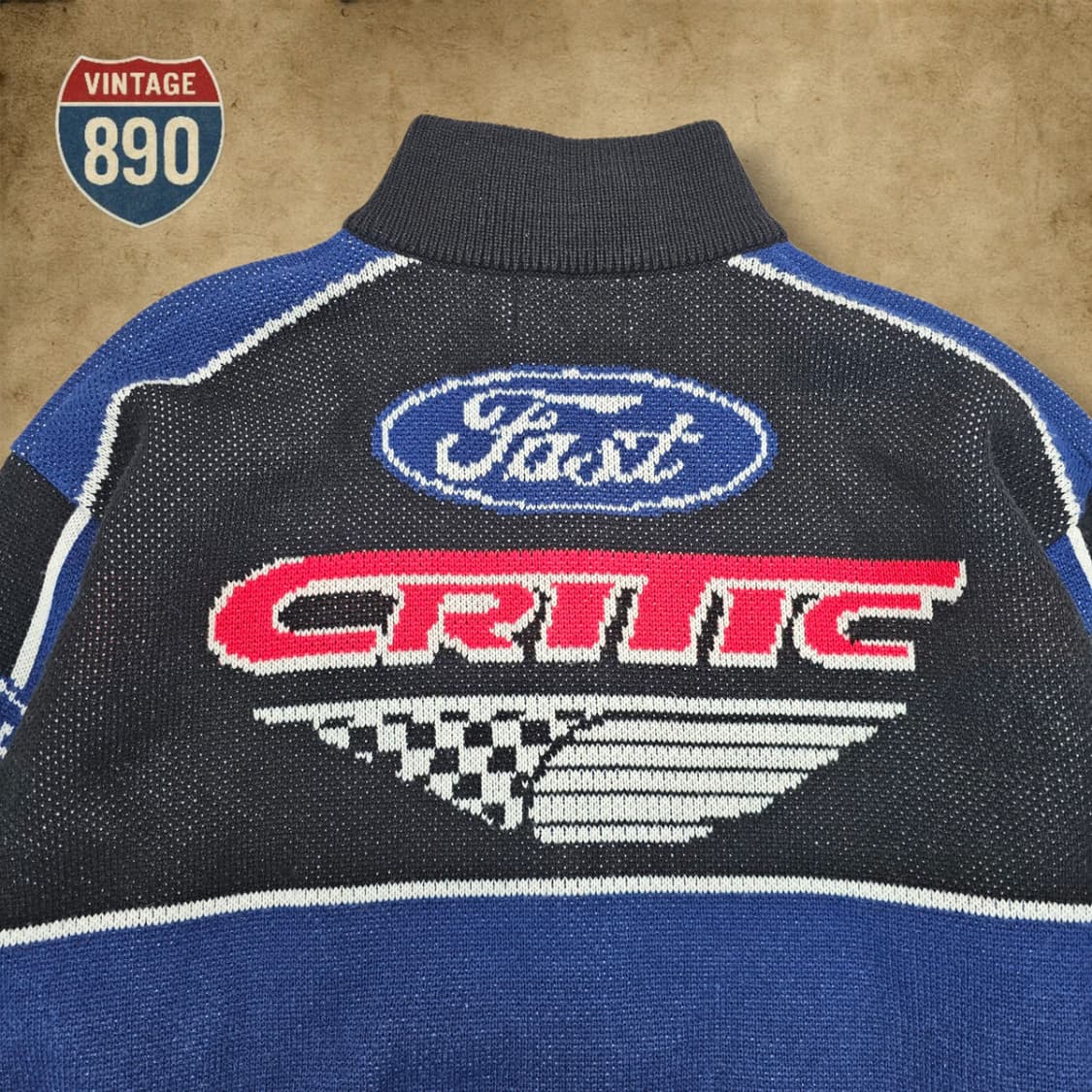 [S] CRITIC 크리틱 레이싱 니트 집업 상품이미지10