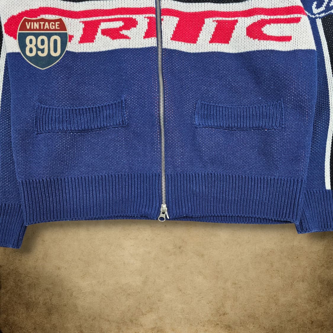 [S] CRITIC 크리틱 레이싱 니트 집업 상품이미지3