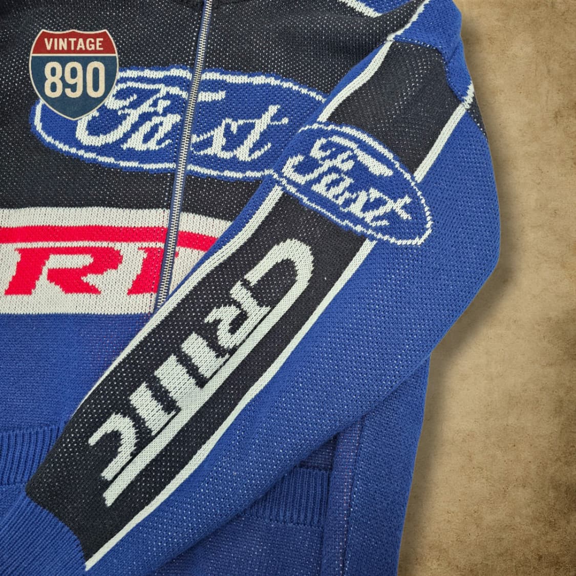 [S] CRITIC 크리틱 레이싱 니트 집업 상품이미지5