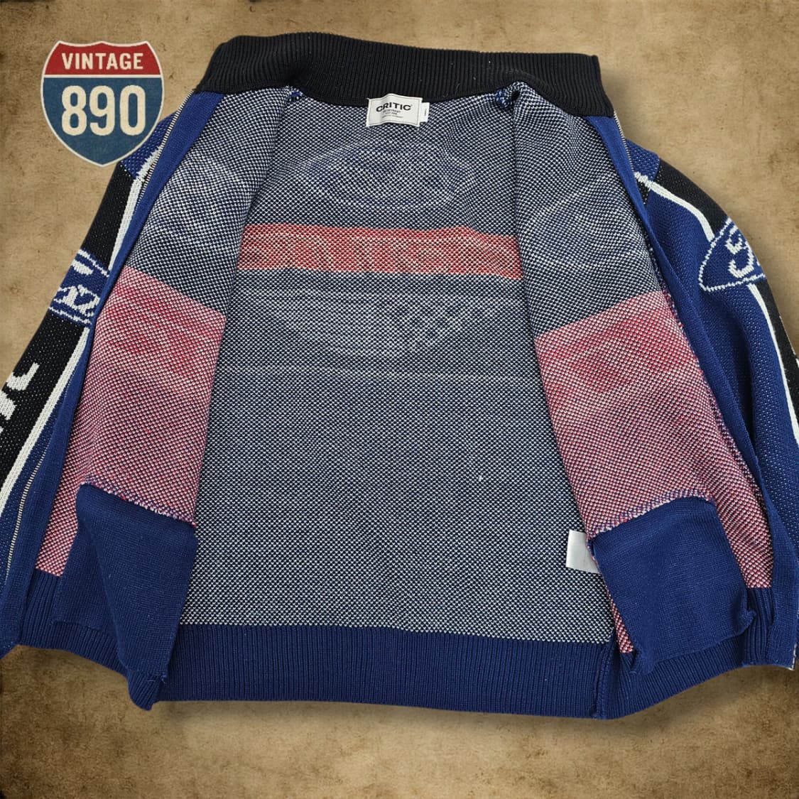 [S] CRITIC 크리틱 레이싱 니트 집업 상품이미지6