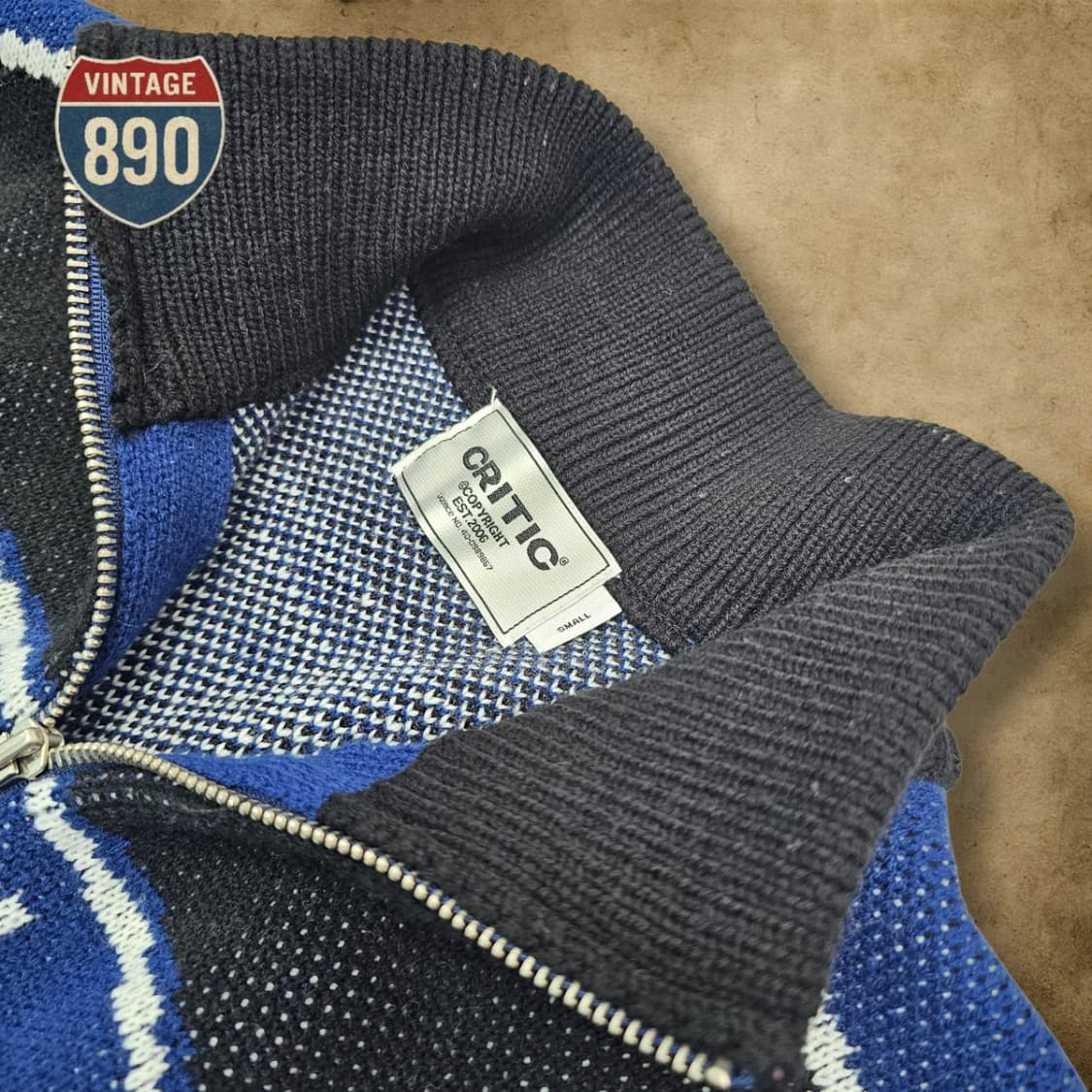 [S] CRITIC 크리틱 레이싱 니트 집업 상품이미지8