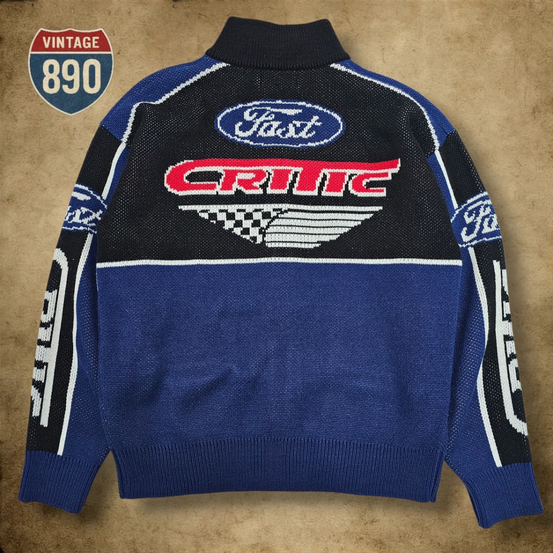 [S] CRITIC 크리틱 레이싱 니트 집업 상품이미지9