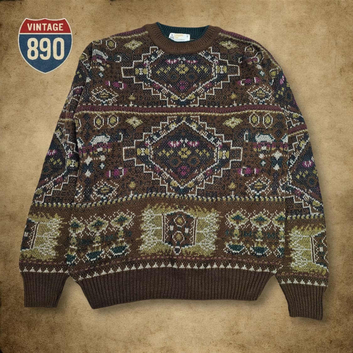 [L] London Fog 런던포그 패턴 니트 스웨터 상품이미지1