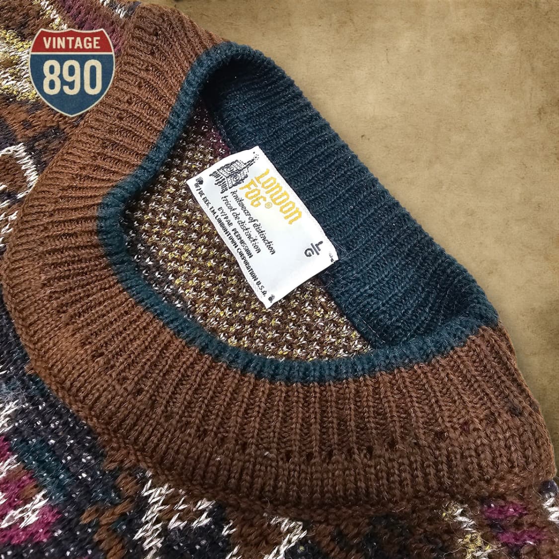 [L] London Fog 런던포그 패턴 니트 스웨터 상품이미지4