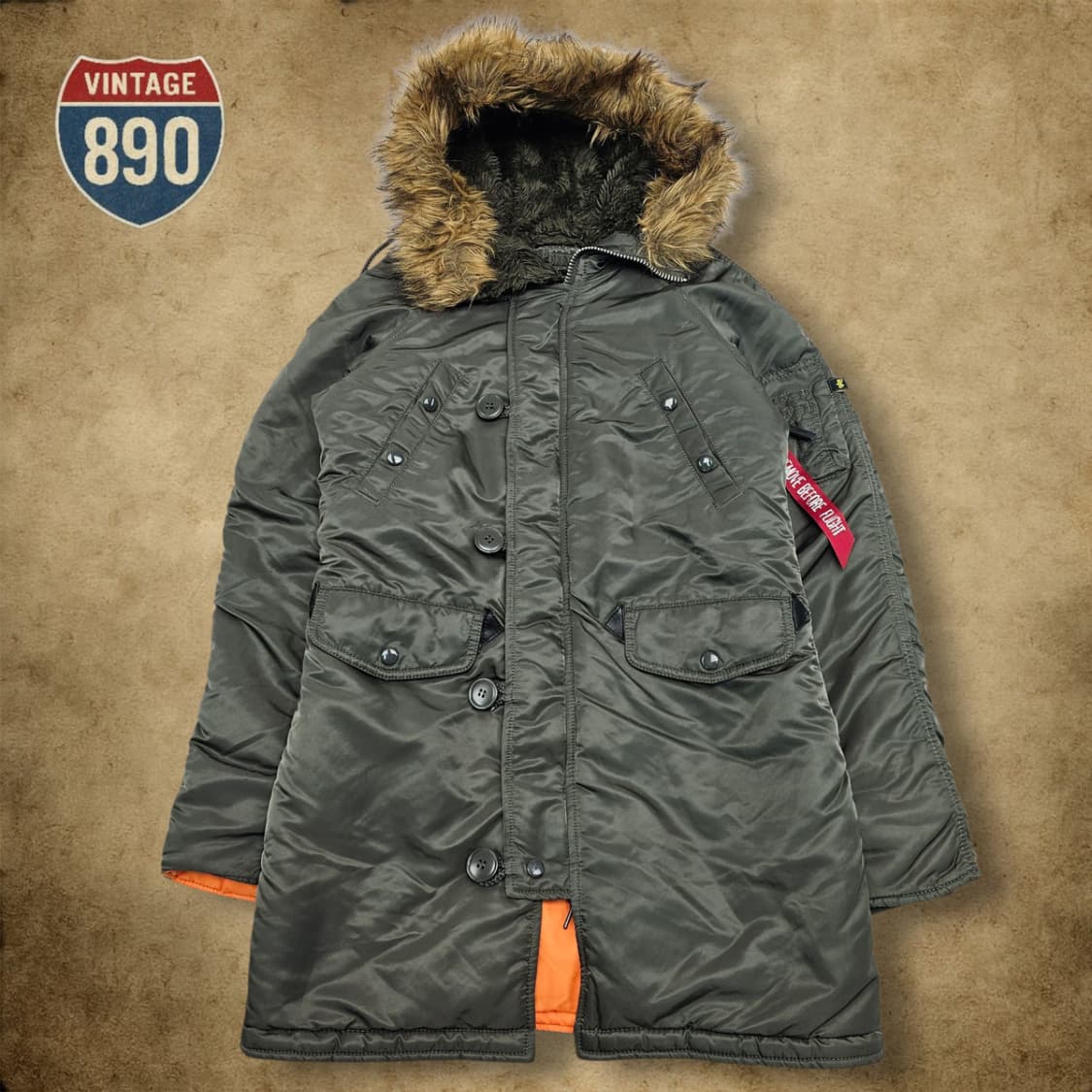 [XS] 알파인더스트리  N-3B 야상 파카 점퍼 상품이미지1