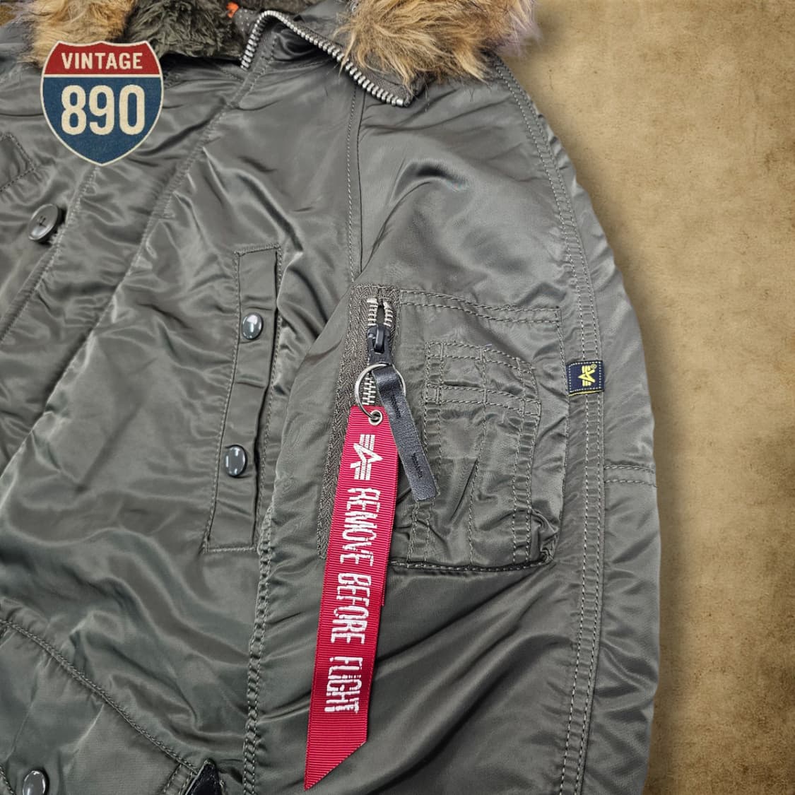 [XS] 알파인더스트리  N-3B 야상 파카 점퍼 상품이미지4