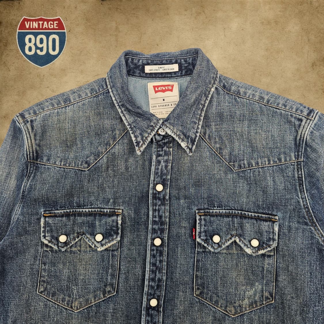 [M] Levi's 리바이스 웨스턴 빈티지 셔츠 상품이미지2