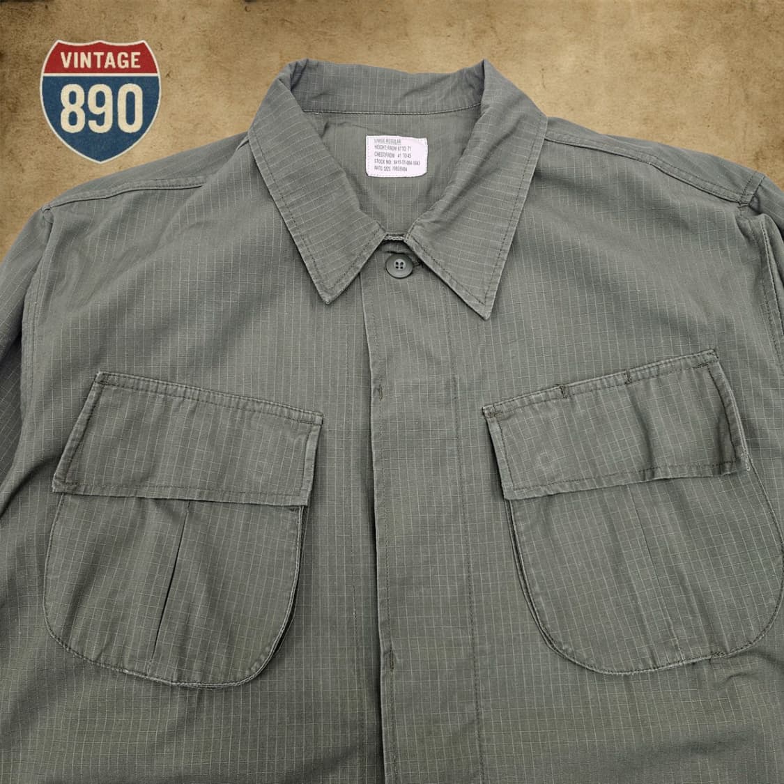 [L] US army 미군 정글 퍼티그 자켓 상품이미지2