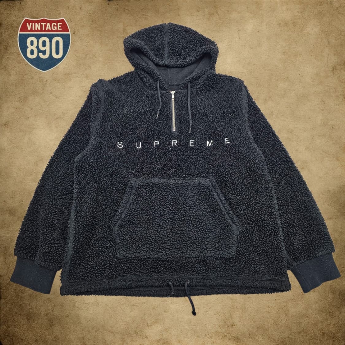 [XL] Supreme 슈프림 15FW 쉐르파 양털 후드 상품이미지1