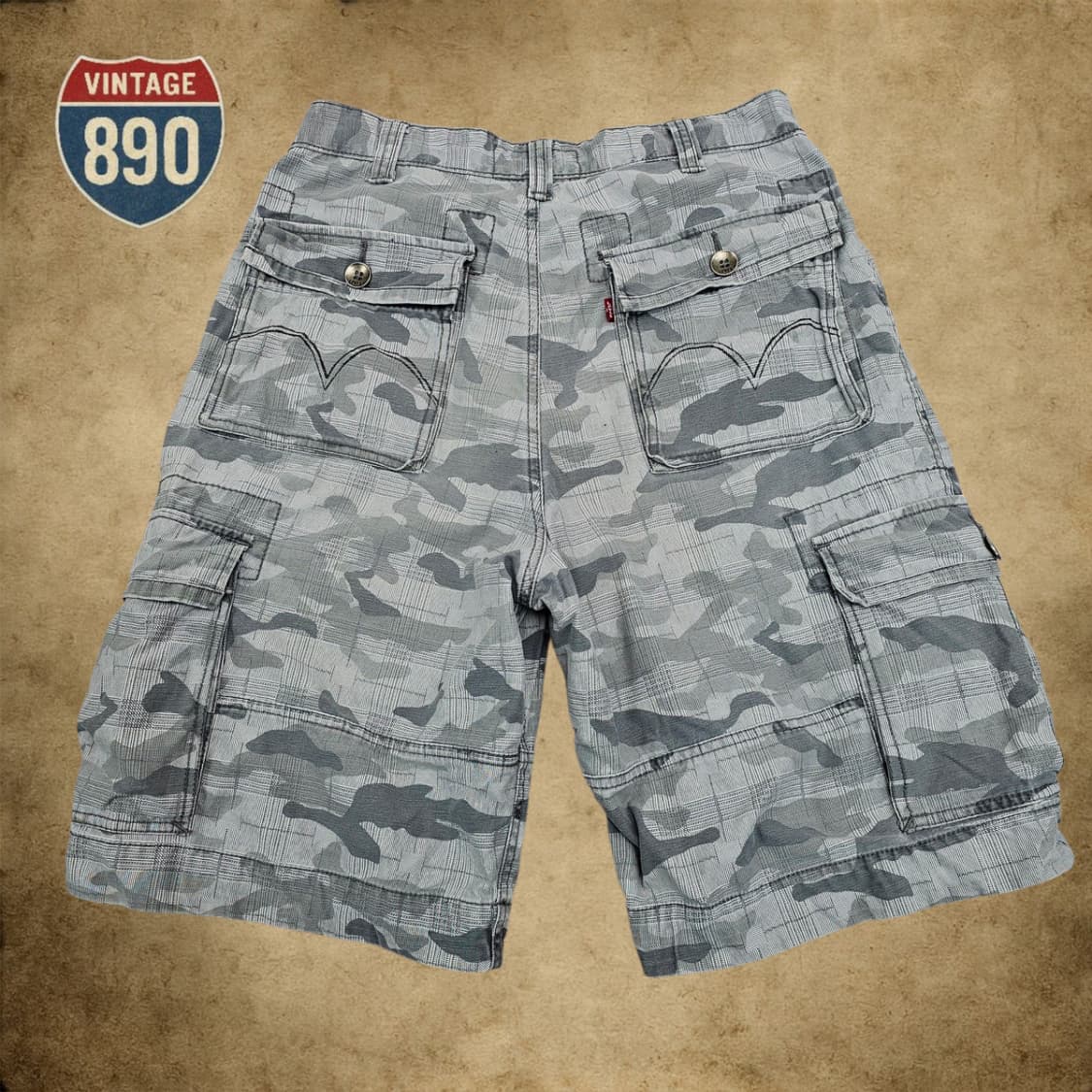 [32] Levi's 리바이스 실버 카모 카고 반바지 상품이미지9