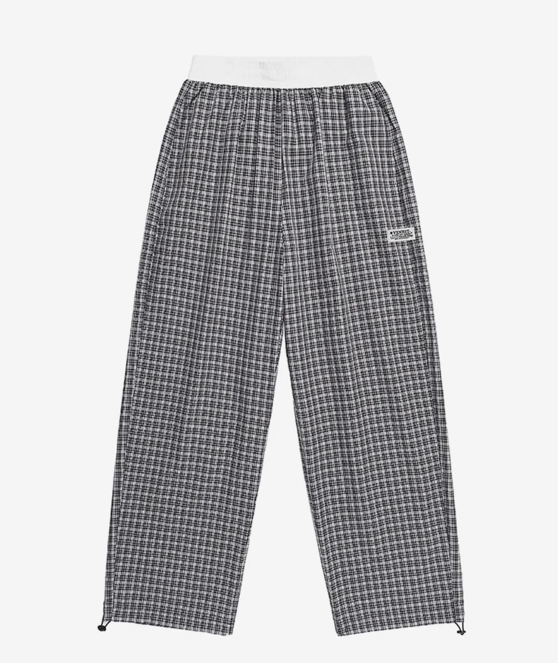 벤힛 체크 커브드 와이드팬츠 상품이미지3