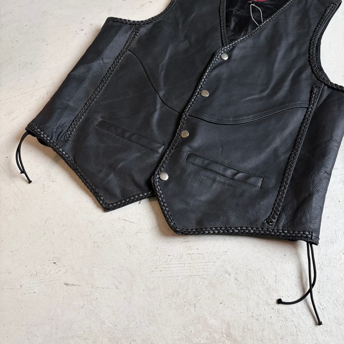 Genuine Leather 빈티지 가죽 베스트 M 상품이미지4