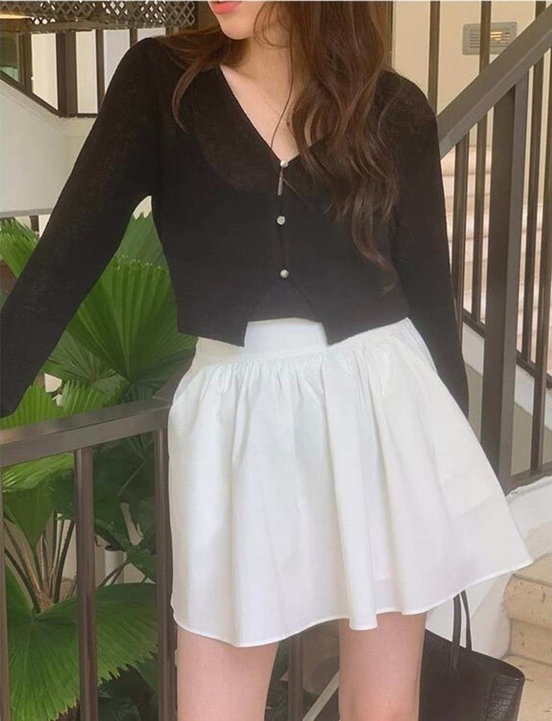 미뉴에트제작 린넨가디건 블랙 상품이미지4