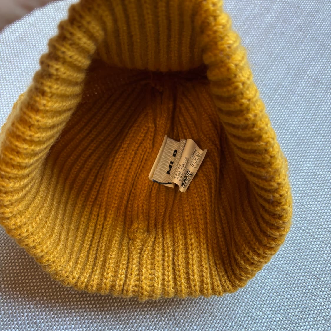 뉴에라 MLB 뉴욕 양키스 머스타드 컬러 숏비니 아크릴100 남여공용 상품이미지4