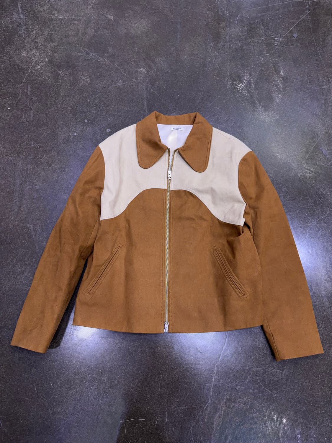 문선 유니섹스 웨스턴 스웨이드 집업 자켓 브라운 상품이미지4