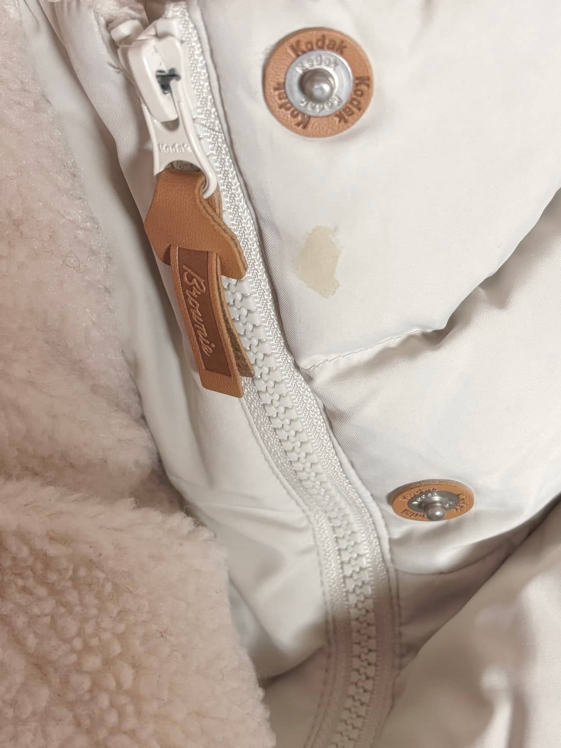 코닥 브라우니 숏 다운 자켓 패딩 우먼 구버전 모리걸 아이보리 S 상품이미지6