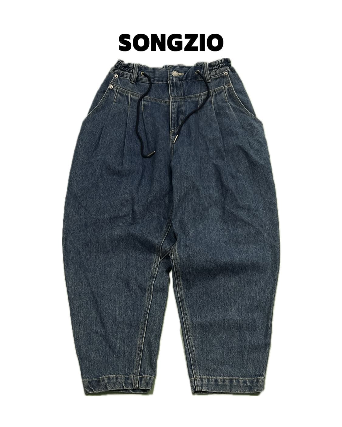 (46) 송지오옴므 투턱 캐롯 와이드 벌룬 데님 팬츠 상품이미지1