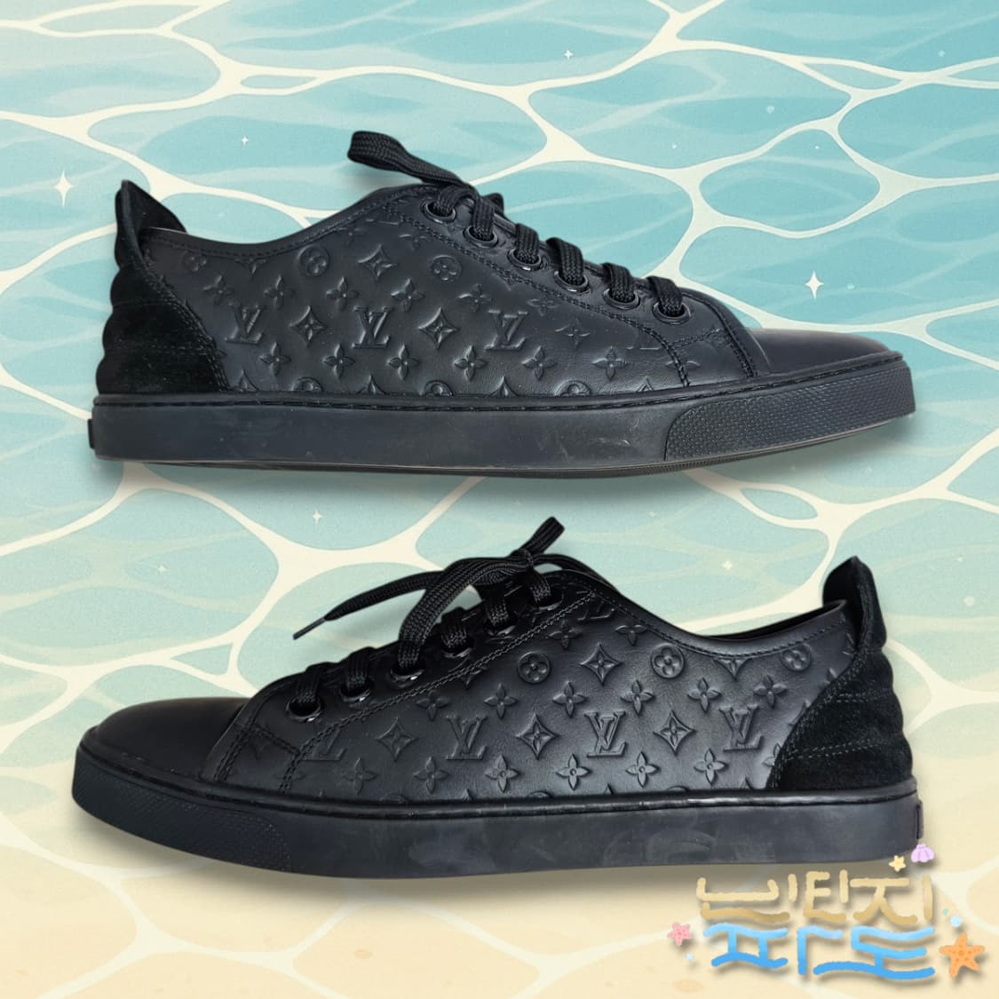 38 감정서O 루이비통 블랙 모노그램 앙프렝뜨 스니커즈 상품이미지3
