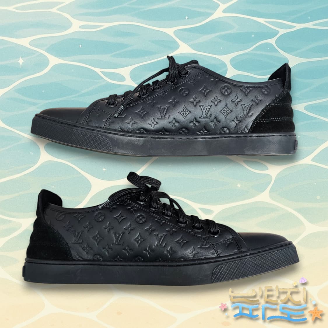 38 감정서O 루이비통 블랙 모노그램 앙프렝뜨 스니커즈 상품이미지4