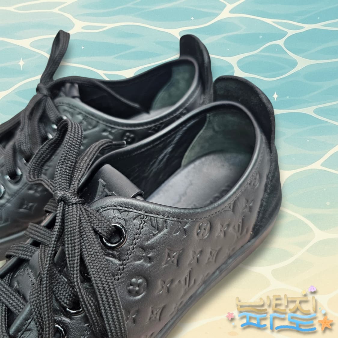 38 감정서O 루이비통 블랙 모노그램 앙프렝뜨 스니커즈 상품이미지6