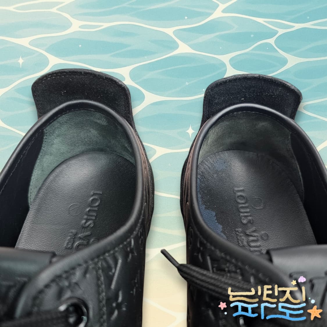 38 감정서O 루이비통 블랙 모노그램 앙프렝뜨 스니커즈 상품이미지7