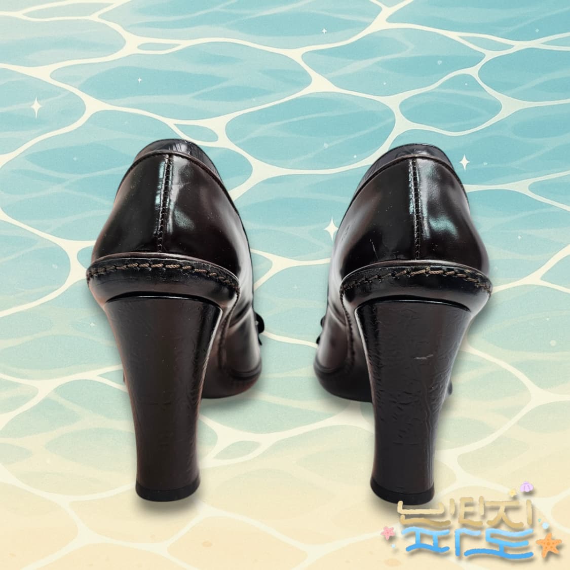 37 감정서O CELINE 셀린느 우든볼 임벨리시드 펌프스 힐 상품이미지5