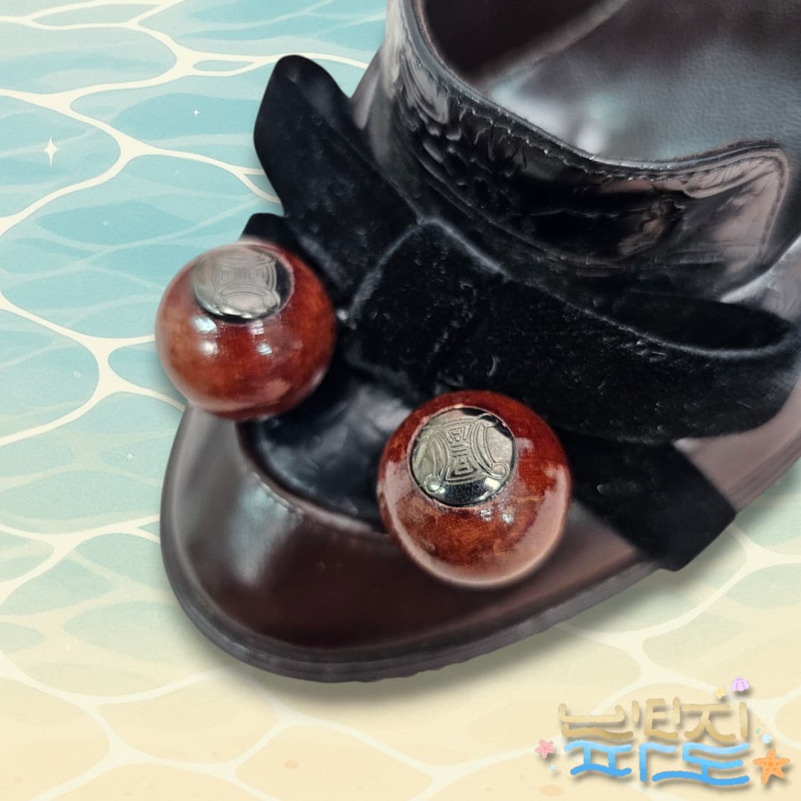 37 감정서O CELINE 셀린느 우든볼 임벨리시드 펌프스 힐 상품이미지6