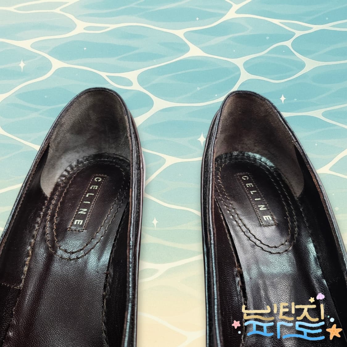 37 감정서O CELINE 셀린느 우든볼 임벨리시드 펌프스 힐 상품이미지7