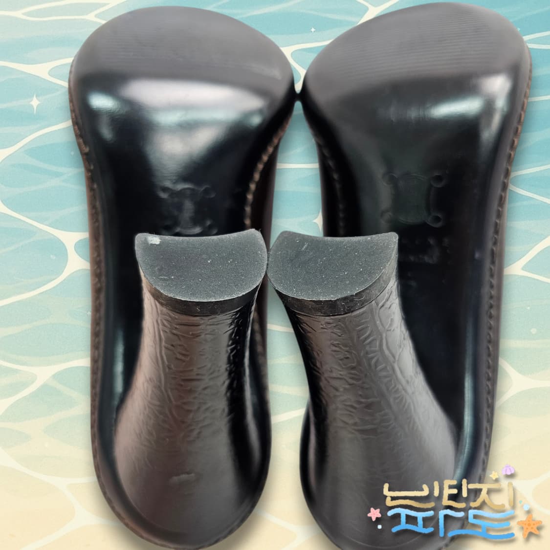 37 감정서O CELINE 셀린느 우든볼 임벨리시드 펌프스 힐 상품이미지9