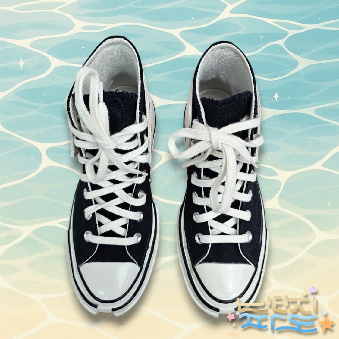 235 컨버스 X 펑첸왕 척 70 투인원 내츄럴 아이보리 블랙 상품이미지2