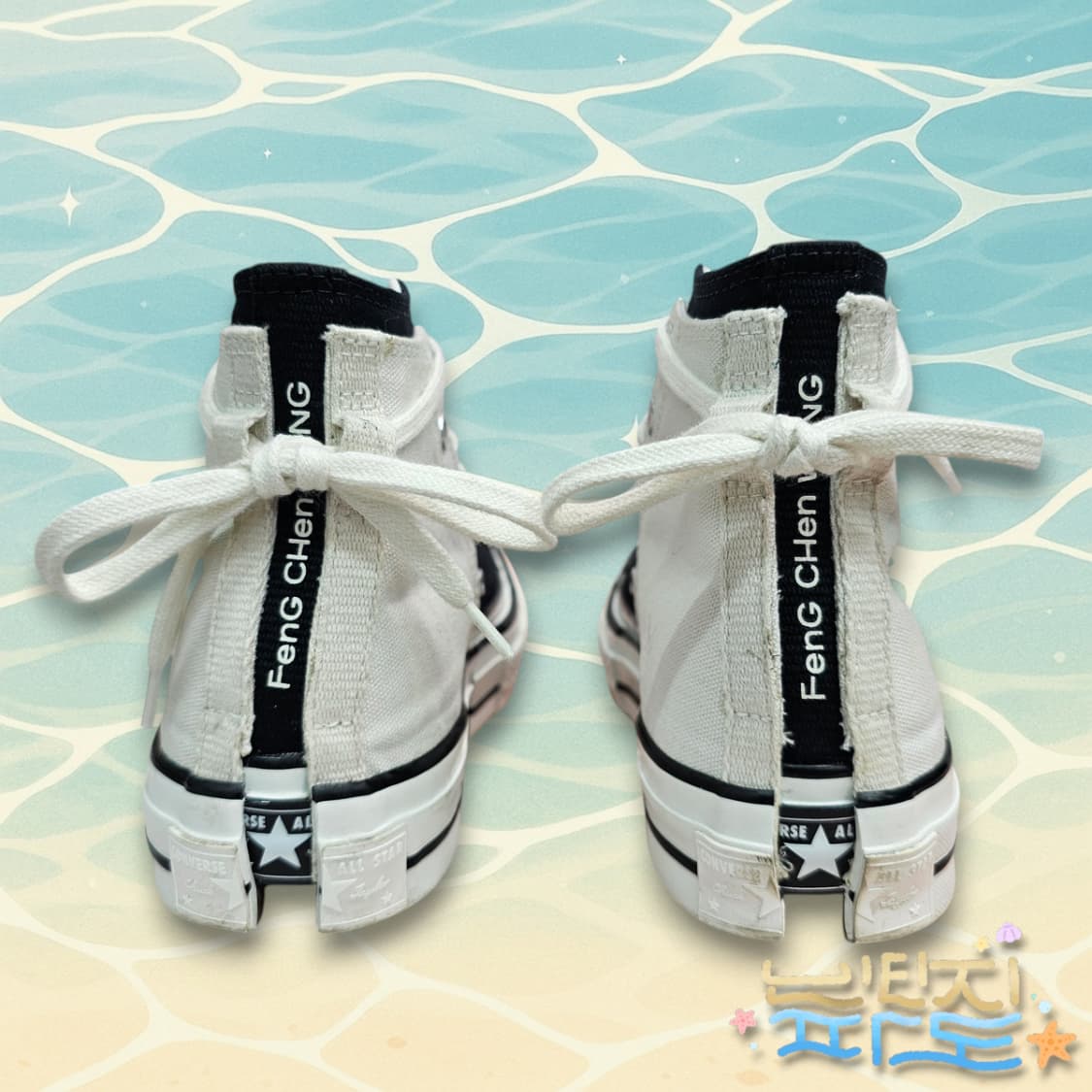 235 컨버스 X 펑첸왕 척 70 투인원 내츄럴 아이보리 블랙 상품이미지5