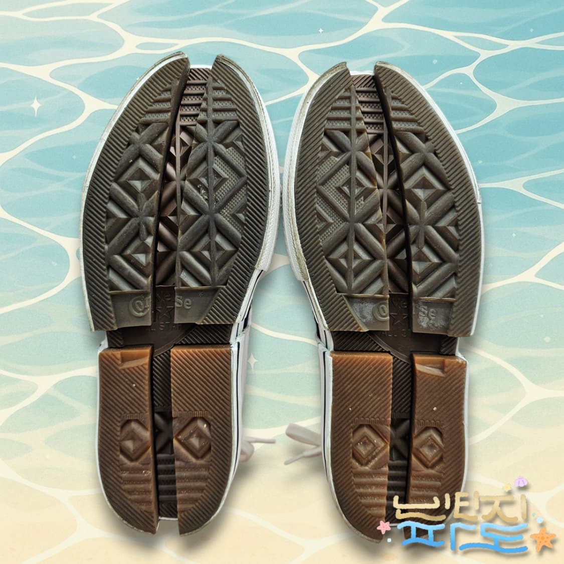 235 컨버스 X 펑첸왕 척 70 투인원 내츄럴 아이보리 블랙 상품이미지9