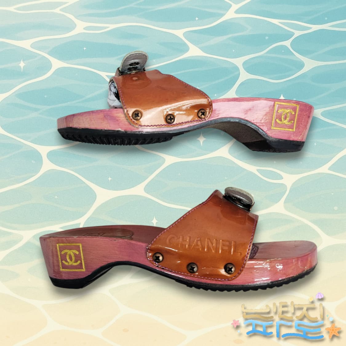 35 225 CHANEL 샤넬 목각 샌들 뮬 슬리퍼 상품이미지3