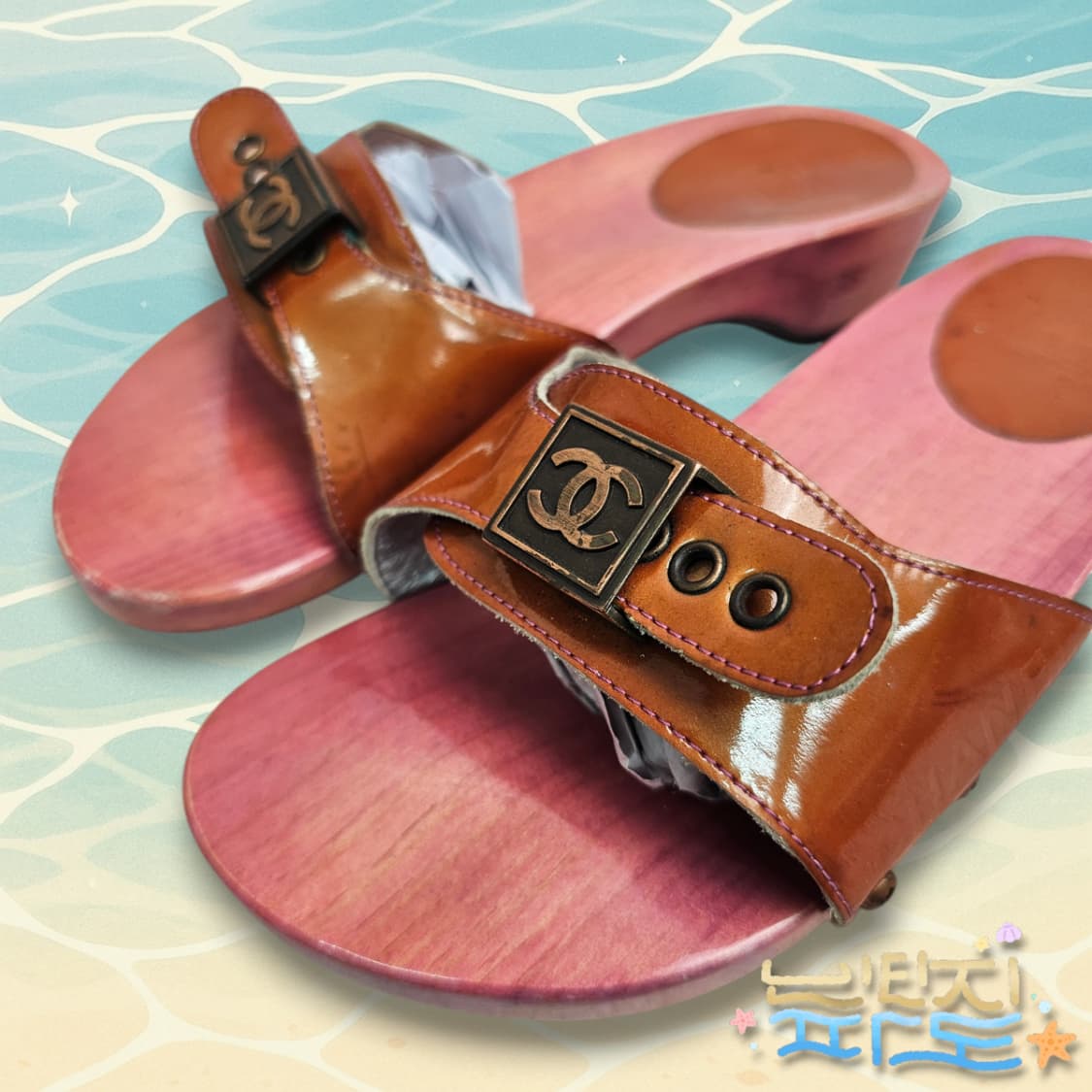 35 225 CHANEL 샤넬 목각 샌들 뮬 슬리퍼 상품이미지7