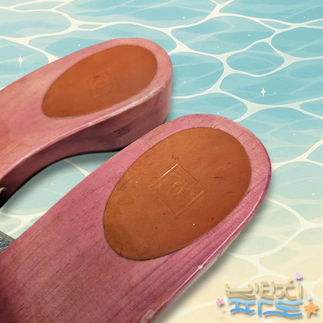 35 225 CHANEL 샤넬 목각 샌들 뮬 슬리퍼 상품이미지8