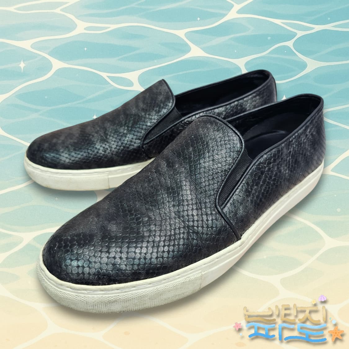 40 250 SOLID HOMME 솔리드옴므 가죽 슬립온 스니커즈 상품이미지1