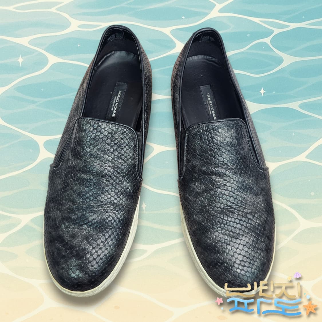 40 250 SOLID HOMME 솔리드옴므 가죽 슬립온 스니커즈 상품이미지2