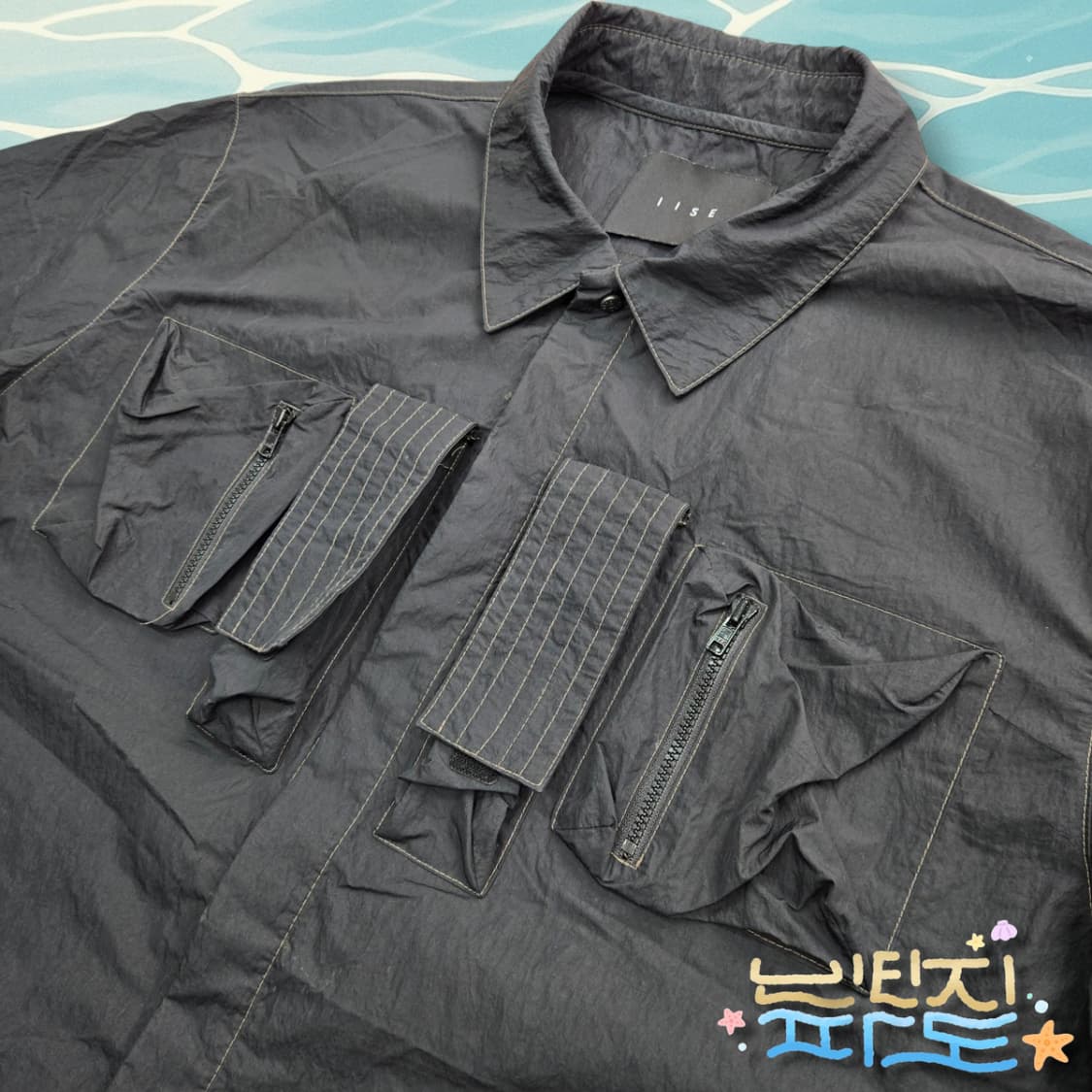 L IISE 이세 나일론 유틸리티 반팔셔츠 상품이미지4