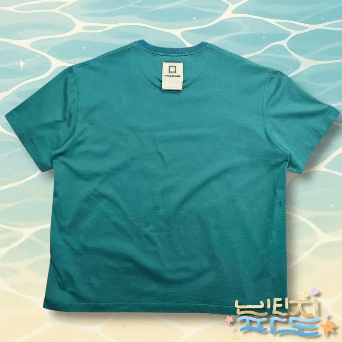 48 우영미 22FW 그린 코튼 레더 라벨 티셔츠 상품이미지7