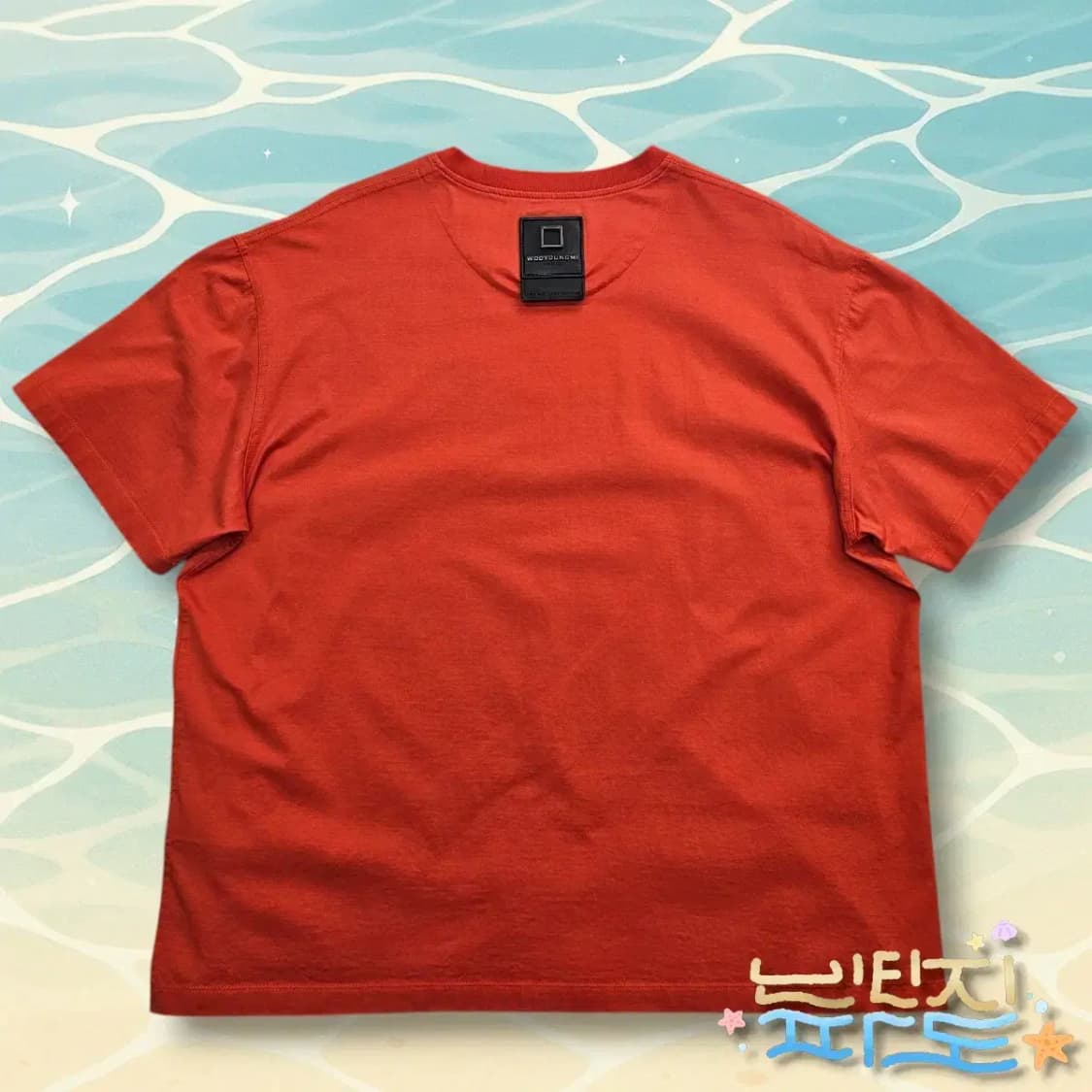 48 우영미 22FW 오렌지 코튼 레더 라벨 티셔츠 상품이미지7