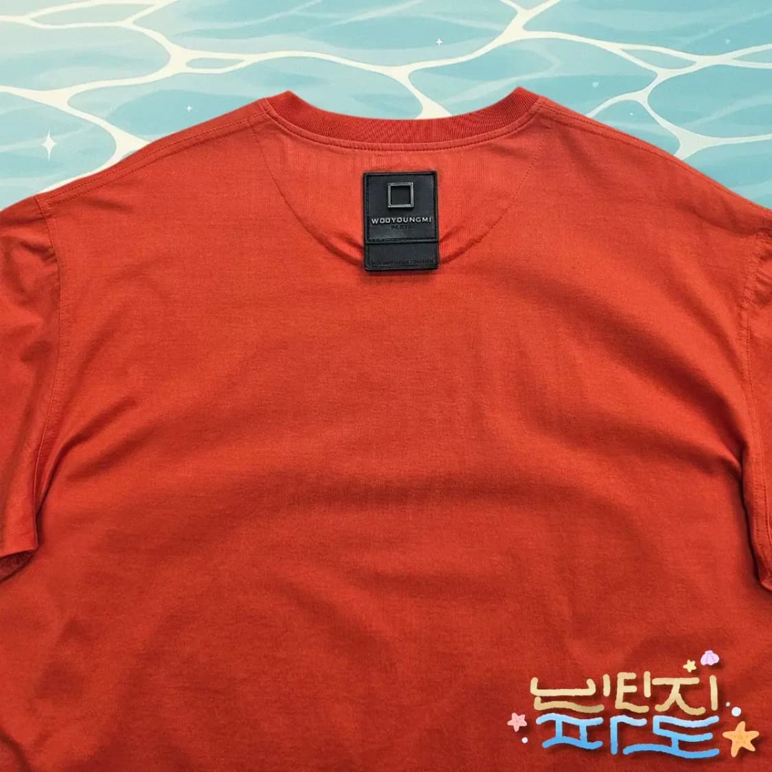 48 우영미 22FW 오렌지 코튼 레더 라벨 티셔츠 상품이미지8
