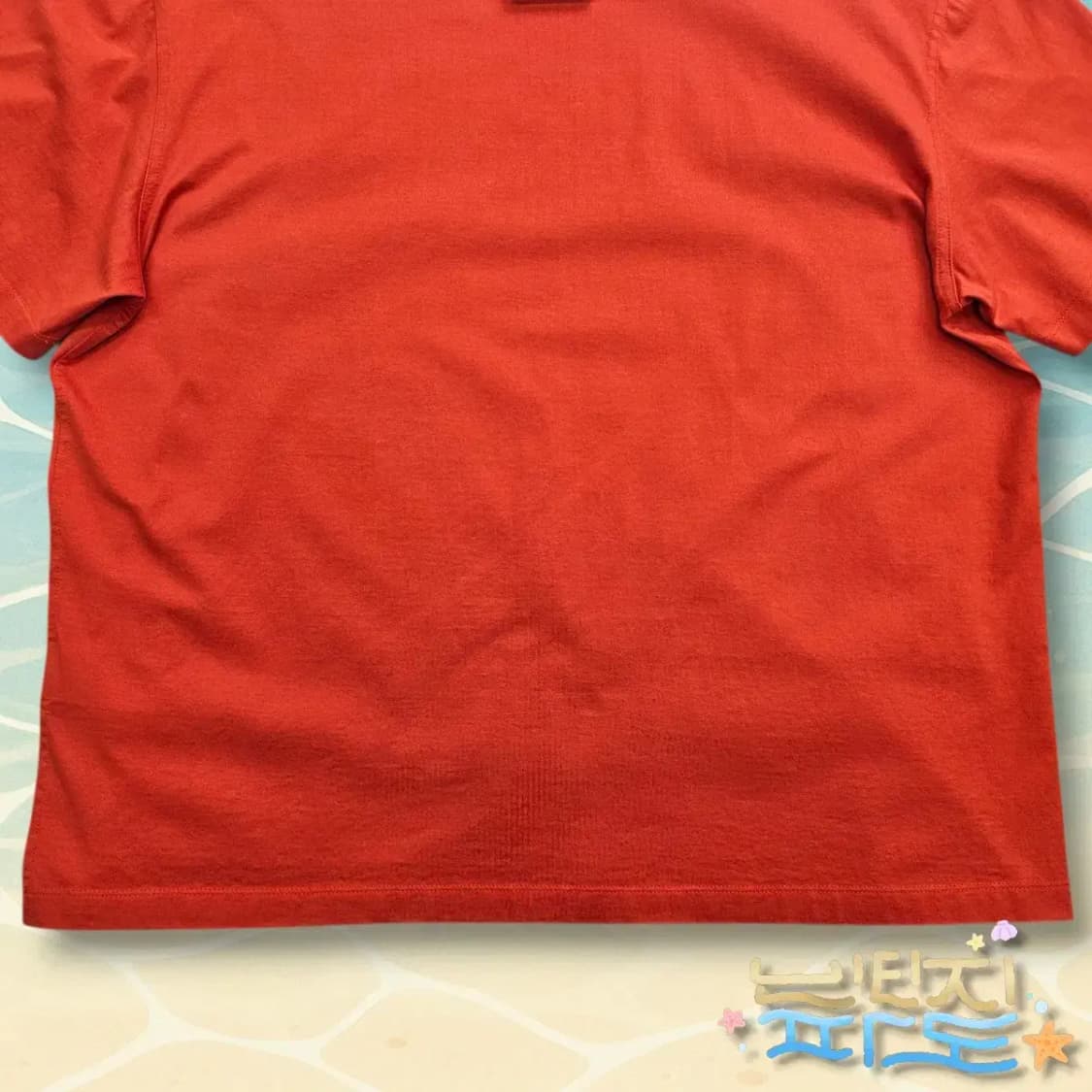 48 우영미 22FW 오렌지 코튼 레더 라벨 티셔츠 상품이미지9